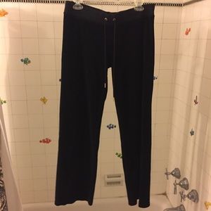 Juicy Couture black velour track pants